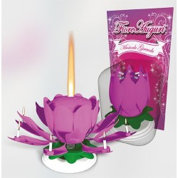 CANDELA MUSICALE GIREVOLE ROSA